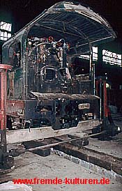 Lok 160 von Borsig 1914  zur Reparatur im Ausbessrungswerk Damaskus Kadem 