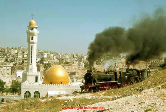 Moschee und Hedjazbahn/Amman-Qatrana